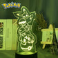 Pokemon veilleuses 7 ou 16 couleurs avec telecommande Pikachu LED Night Light Creative Gift  Decoration manga Character Lamp Children's Birthday